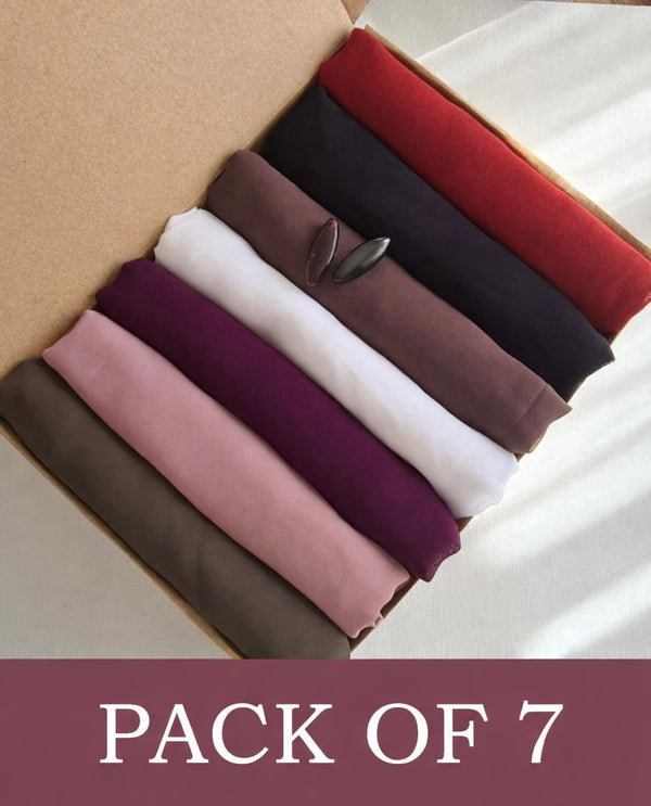 GEORGETTE HIJAB BUNDLES-PACK OF 7
