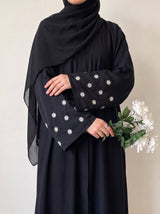 Mini Bloom Abaya - Black