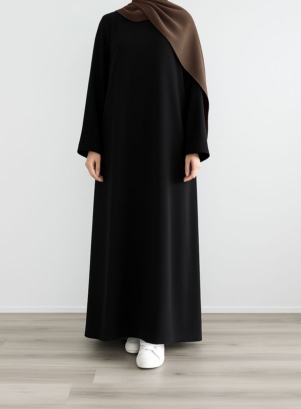 PLAIN MAXI ABAYA VOLUME 1 (Dual Pocket) - BLACK