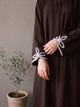Leaf Cutwork Abayah - Seal Brown