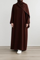 PLAIN MAXI ABAYA VOLUME 1 (Dual Pocket) - BROWN