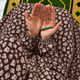 Printed Namaz Chadar with sleeves and Naqab- NC3443