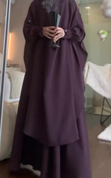 Soft Nida Snowy Abaya (Comfy Luxe)- Mehroon