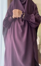 Soft Nida Snowy Abaya (Comfy Luxe)- Mehroon