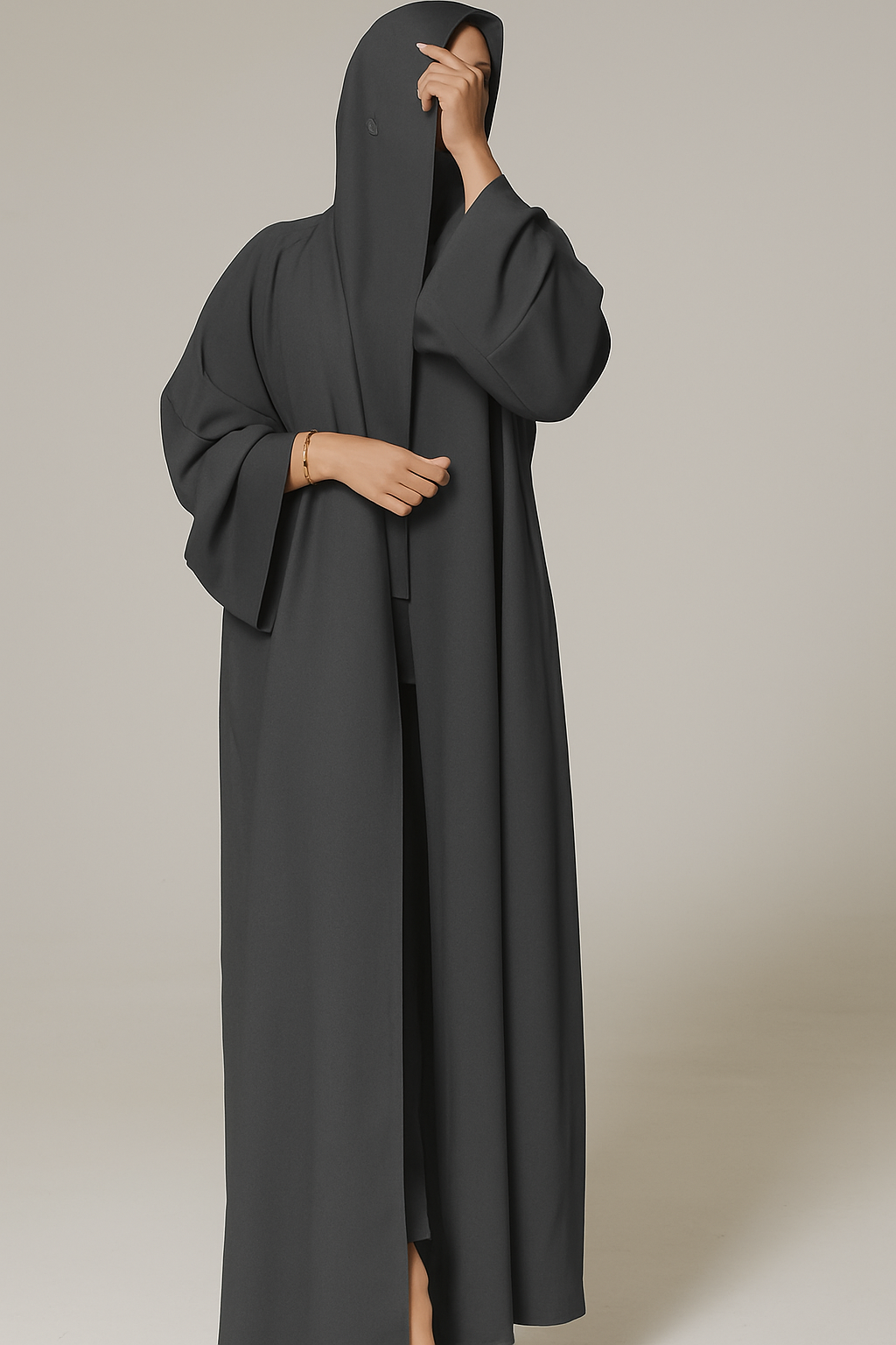 PLAIN CLASSIC ABAYA VOLUME 1  - DARK GREY