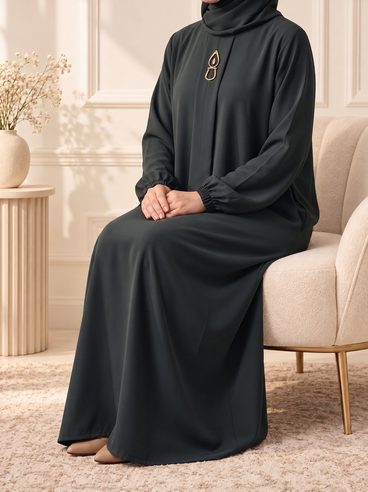 Rs. 1,599 – Everyday Plain Abaya - Baltic Sea