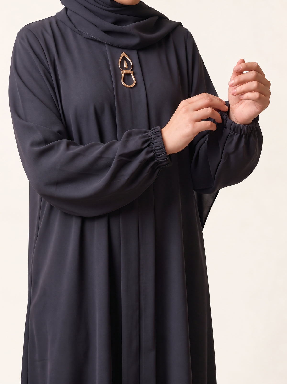 Rs. 1,599 – Everyday Plain Abaya - Graphite Mist