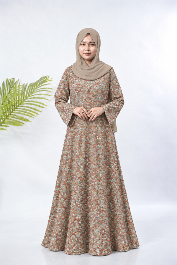 PRINTED ABAYA (PLAIN MAXI) - 222