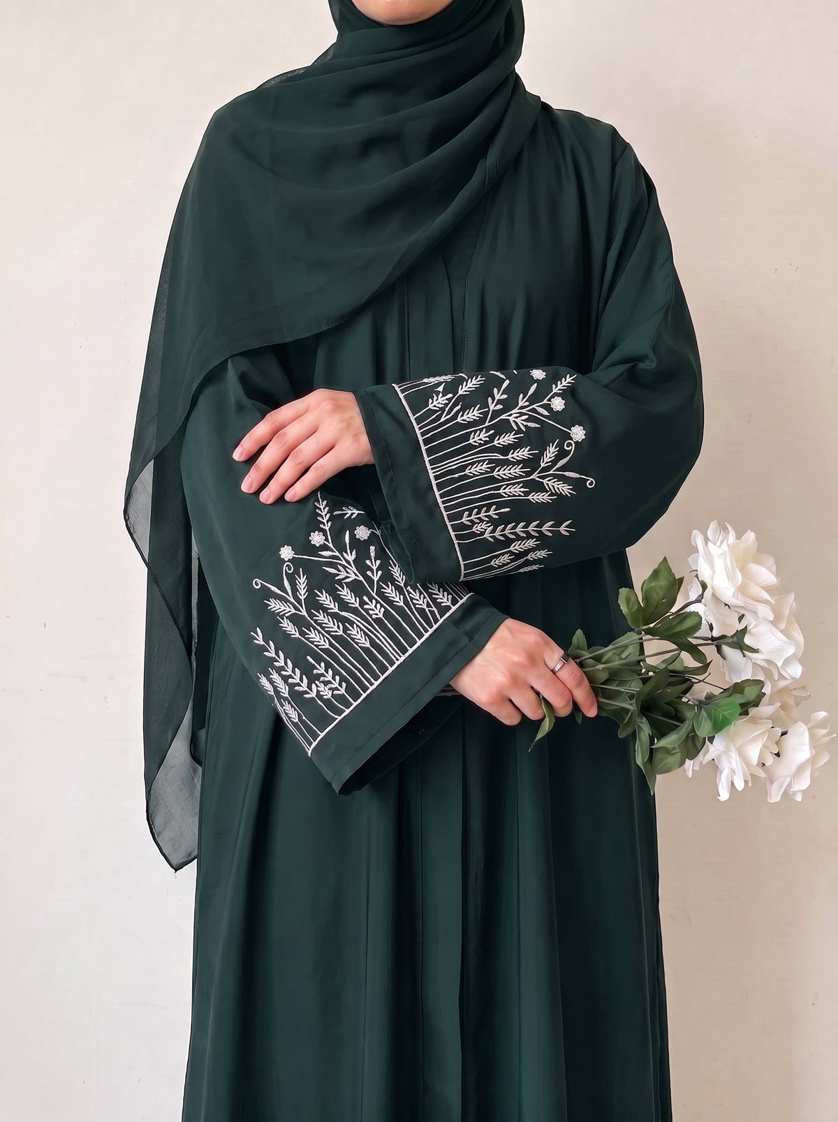 The Wildflower Abaya - Timber Green