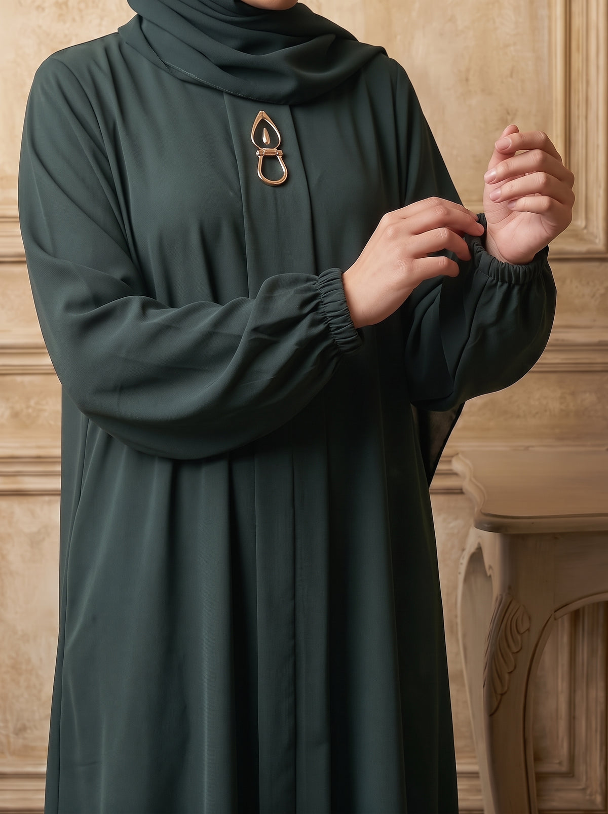 Rs. 1,599 – Everyday Plain Abaya - Deep Forest