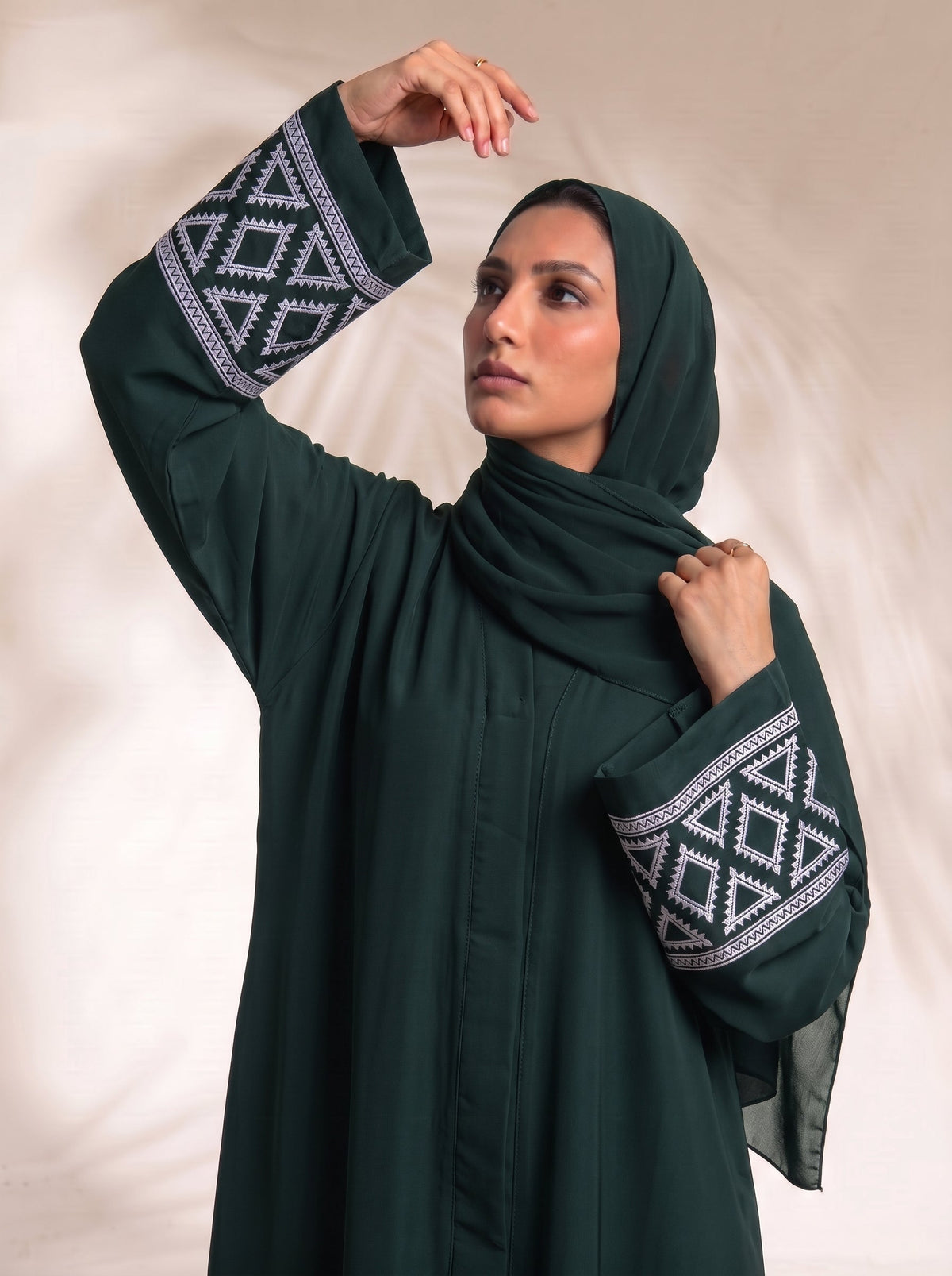 The Prism Abayah - Timber Green