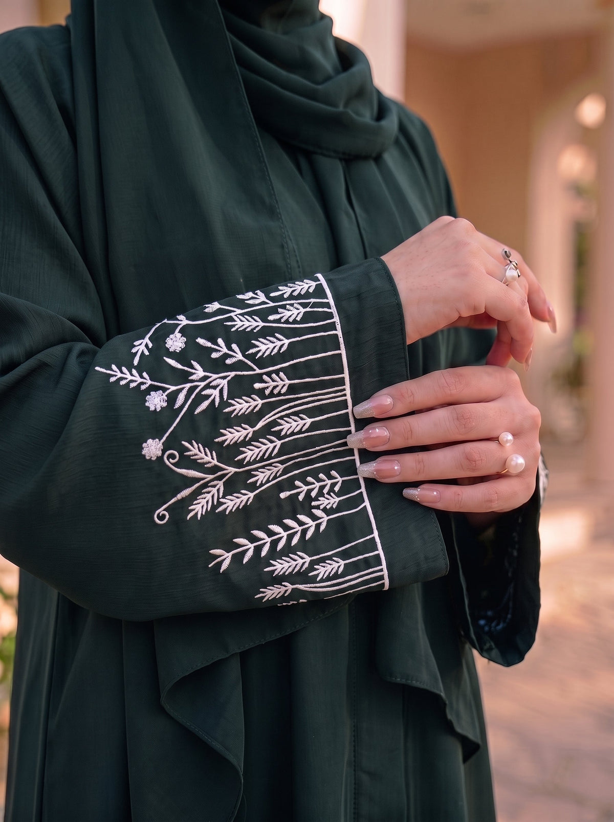 The Wildflower Abaya - Timber Green