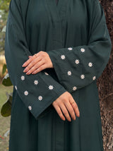 Mini Bloom Abaya - Timber Green