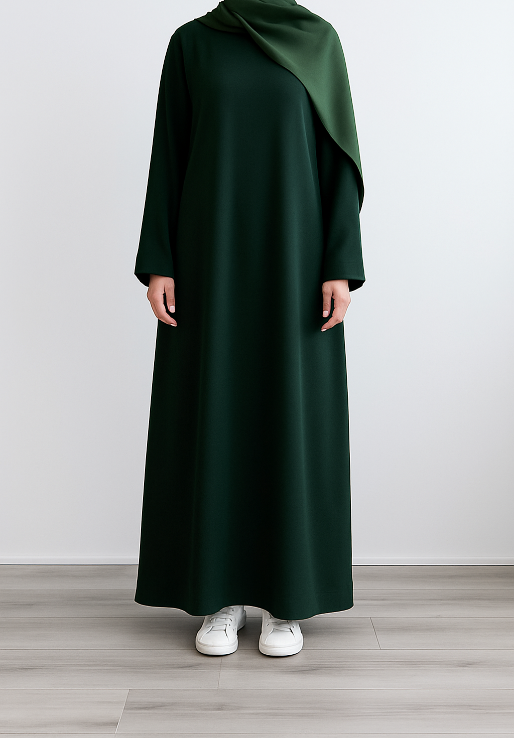 PLAIN MAXI ABAYA VOLUME 1 (Dual Pocket)  - GREEN