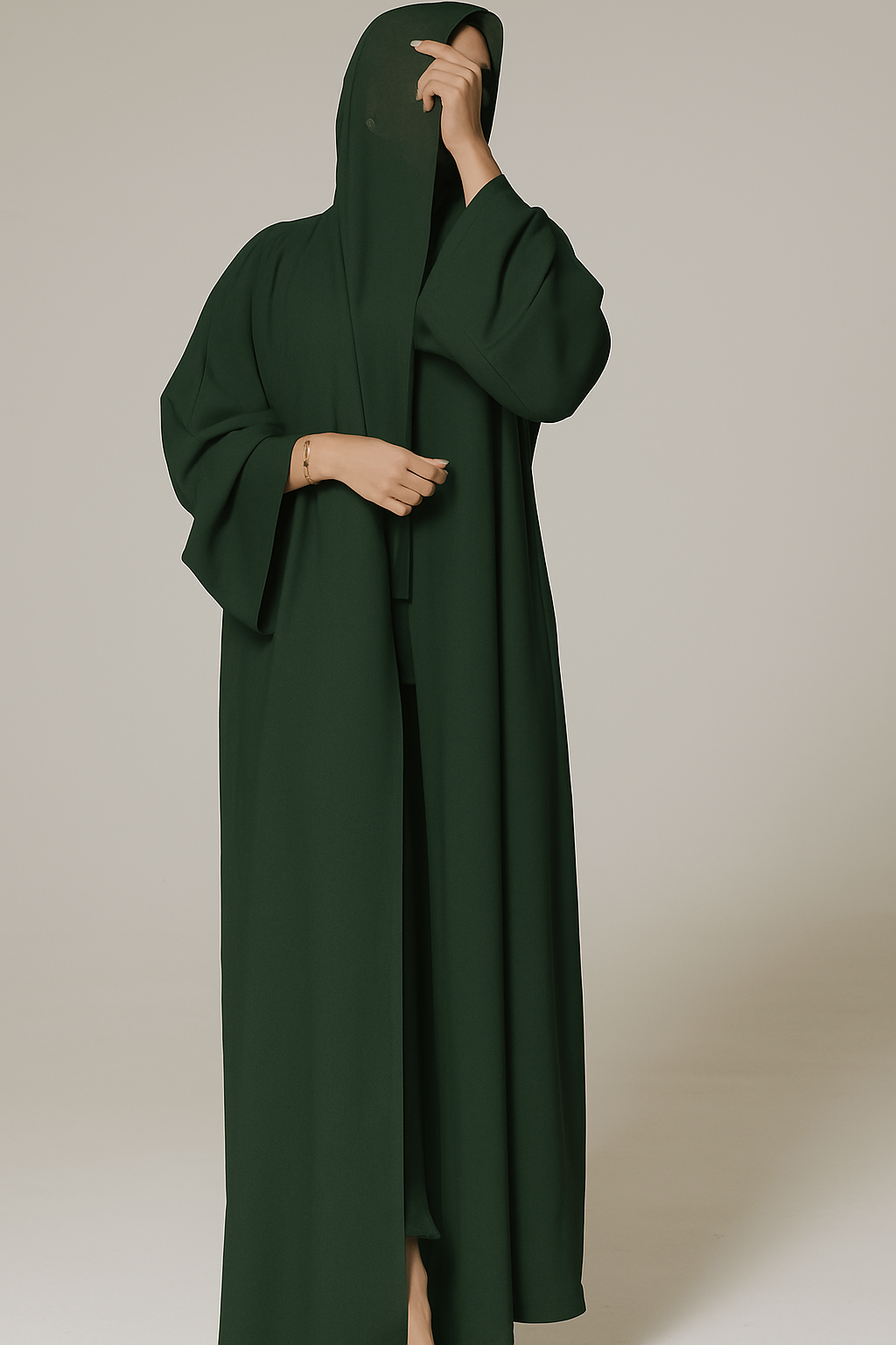 PLAIN CLASSIC ABAYA VOLUME 1  - GREEN