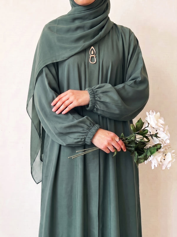 Rs. 1,599 – Everyday Plain Abaya - Smokey Green
