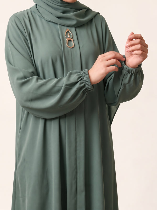 Rs. 1,599 – Everyday Plain Abaya - Smokey Green