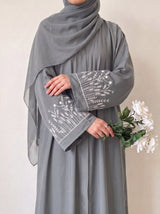 The Wildflower Abaya - Smoky Grey