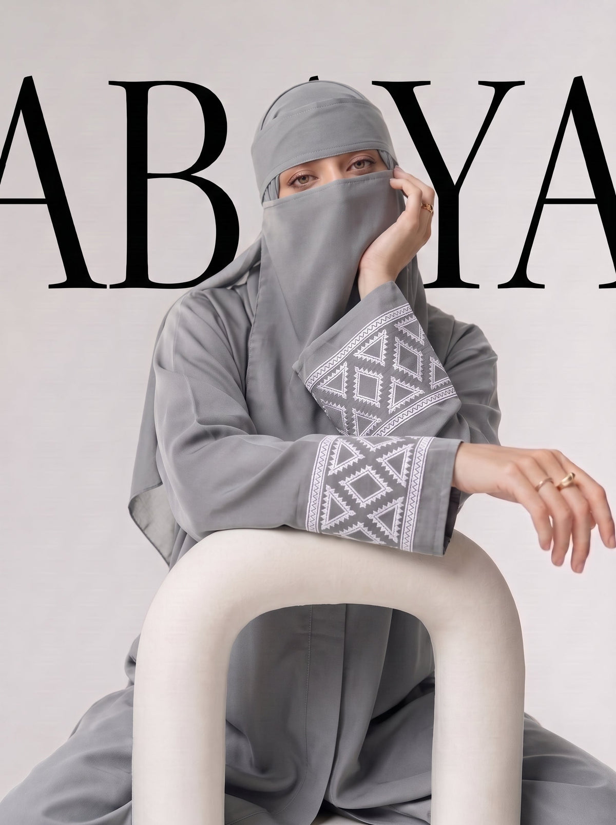 The Prism Abayah - Smoky Grey
