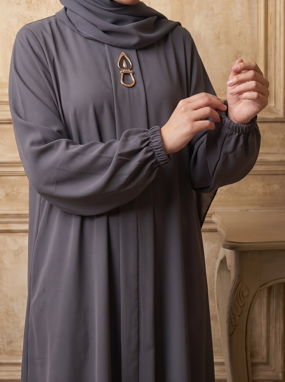 Rs. 1,599 – Everyday Plain Abaya - Dim Grey