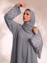 The Wildflower Abaya - Smoky Grey