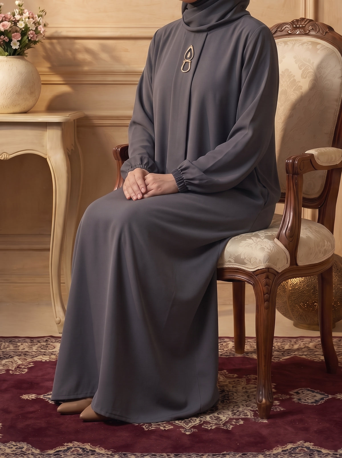 Rs. 1,599 – Everyday Plain Abaya - Dim Grey
