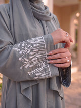 The Wildflower Abaya - Smoky Grey