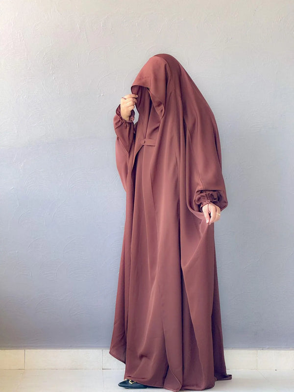 Saudi Classic Jilbab – Wool Peach- TPINK