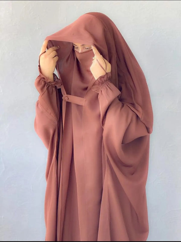 SAUDI JILBAB ( IMPORTED KOREAN NIDA) - TPINK