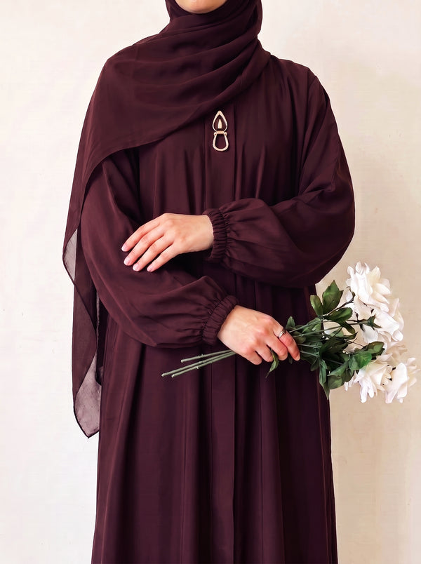 Rs. 1,599 – Everyday Plain Abaya - Dark Garnet