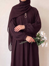 Rs. 1,599 – Everyday Plain Abaya - Dark Garnet