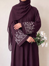 The Wildflower Abaya - Dark plum