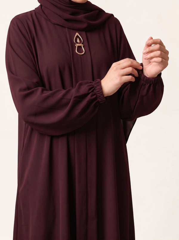 Rs. 1,599 – Everyday Plain Abaya - Dark Garnet