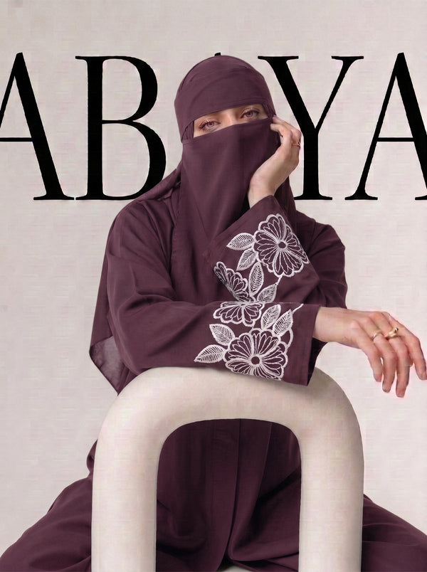 Petal Muse Abayah - Dark plum