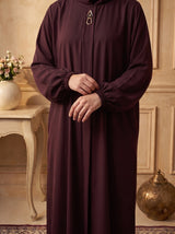 Rs. 1,599 – Everyday Plain Abaya - Dark Garnet