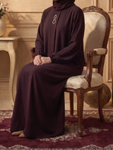 Rs. 1,599 – Everyday Plain Abaya - Dark Garnet