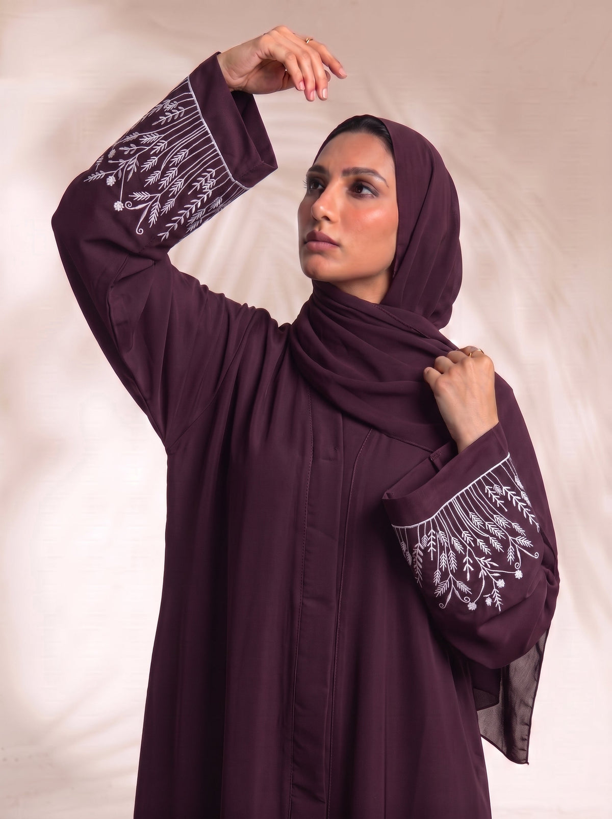 The Wildflower Abaya - Dark plum