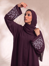 The Wildflower Abaya - Dark plum