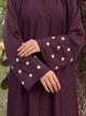 Mini Bloom Abaya - Dark Plum