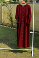Rifle – Mehroon (The effortless Button-Down Abayah 🌸)