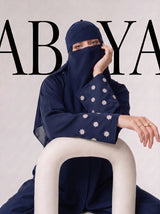 Mini Bloom Abaya - Tealish Blue