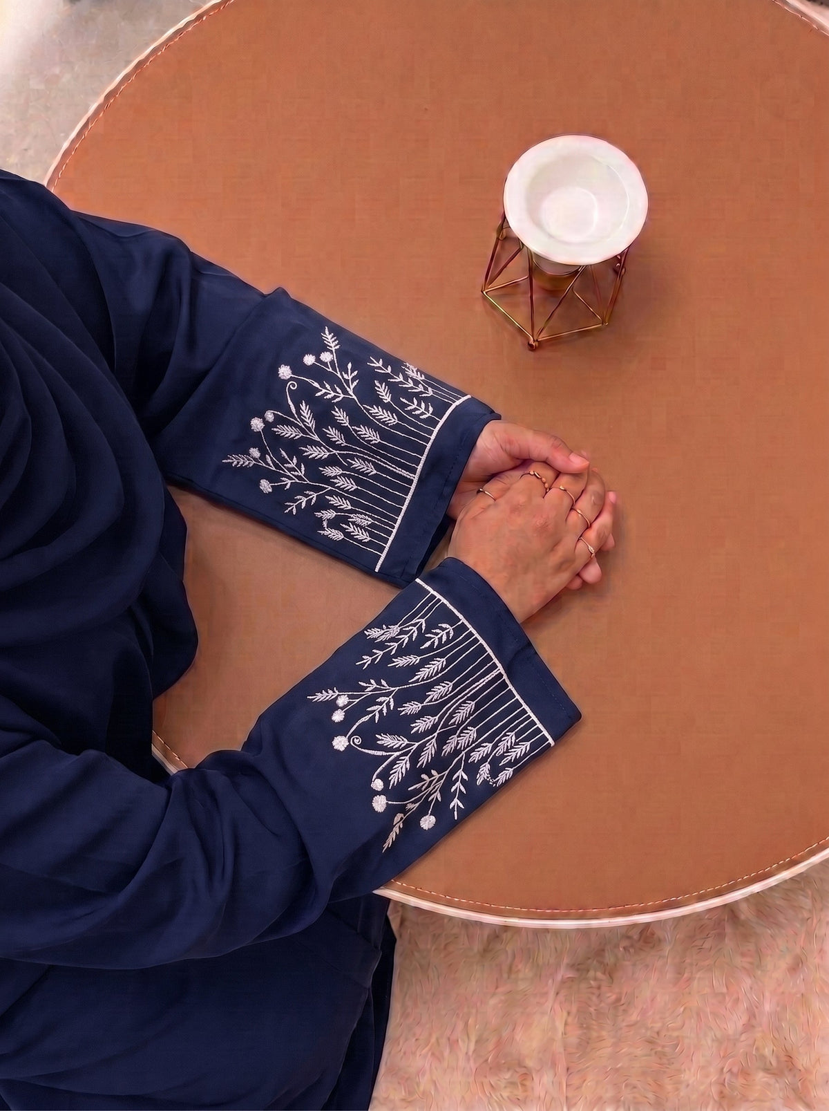 The Wildflower Abaya - Tealish Blue