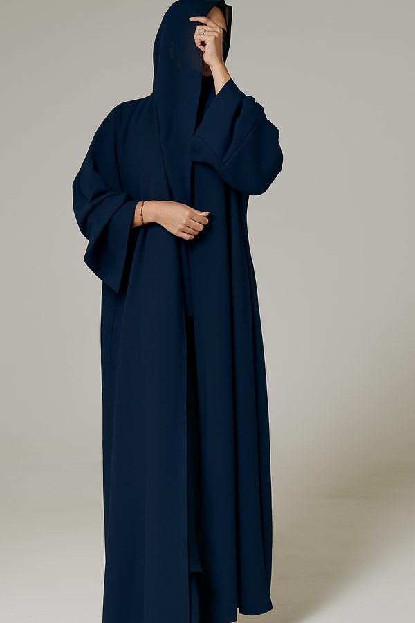 PLAIN CLASSIC ABAYA VOLUME 1  - NAVY BLUE