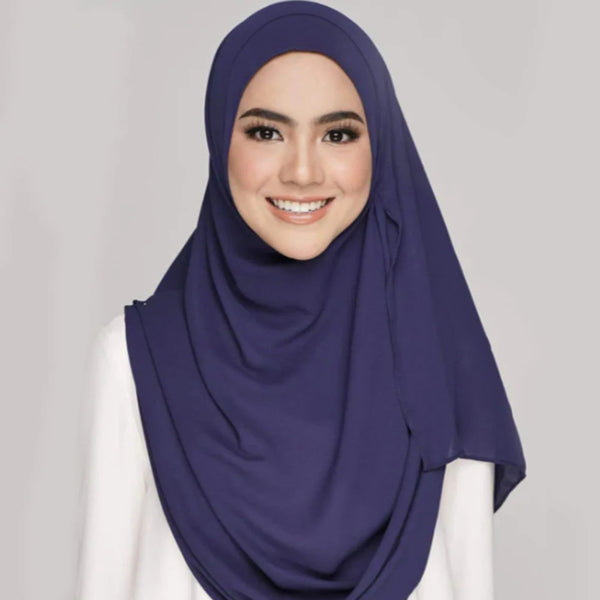 Instant Hijab with 2 Loops - NAVY BLUE