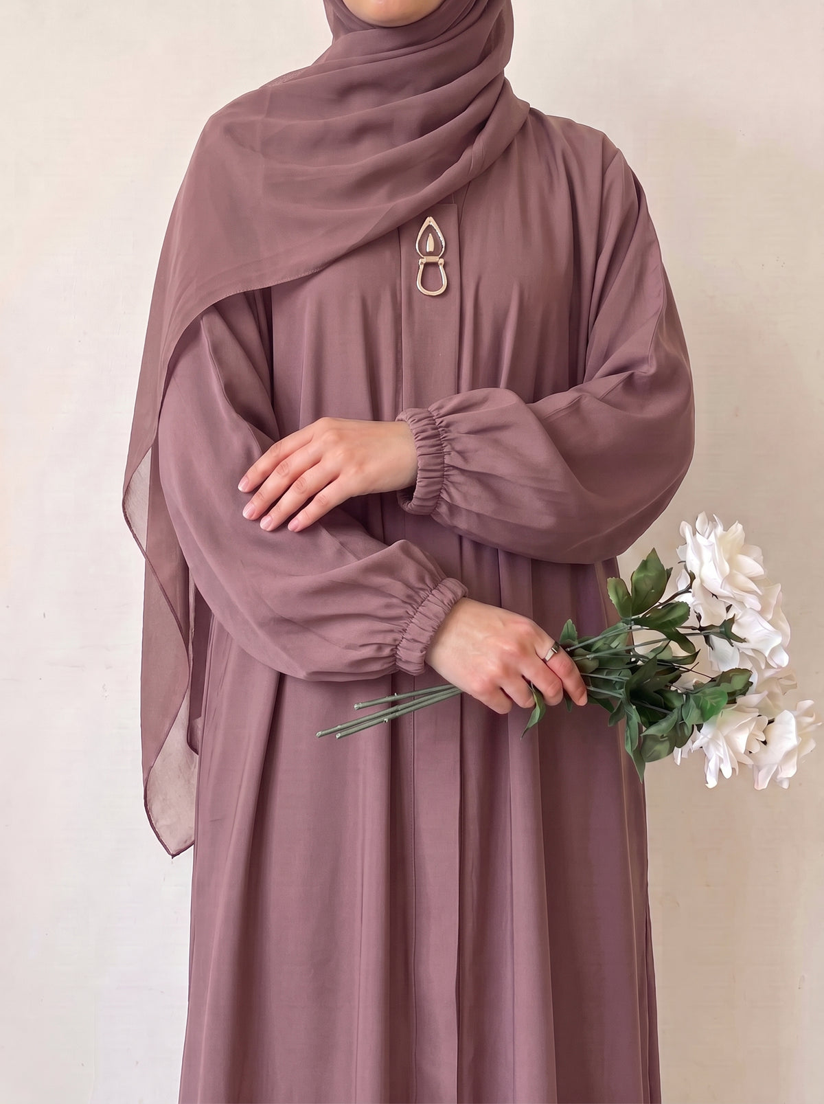 Rs. 1,599 – Everyday Plain Abaya - Cooper Rose