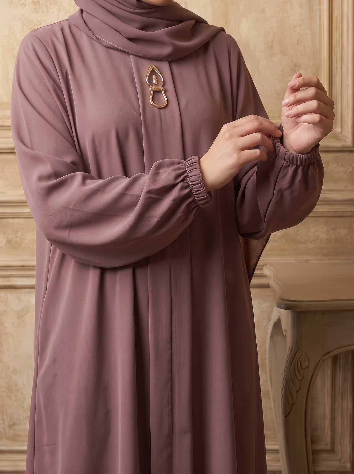 Rs. 1,599 – Everyday Plain Abaya - Cooper Rose