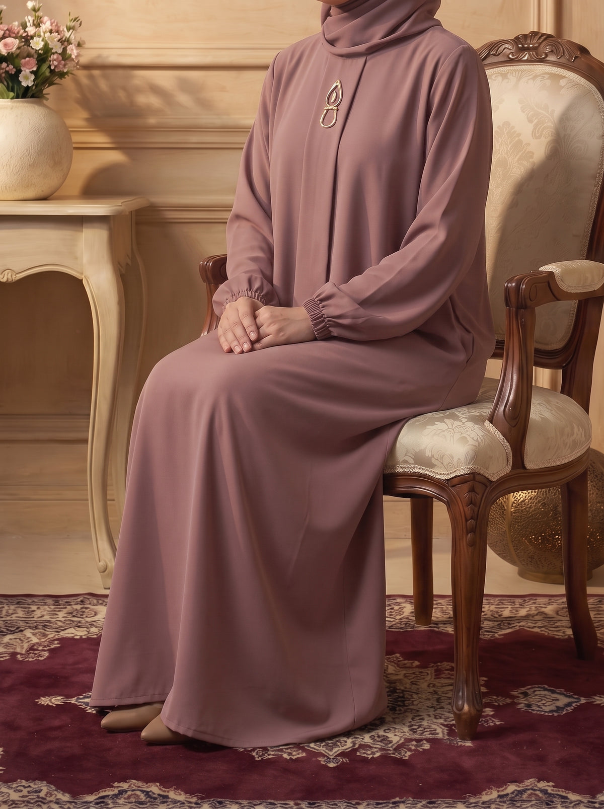 Rs. 1,599 – Everyday Plain Abaya - Cooper Rose