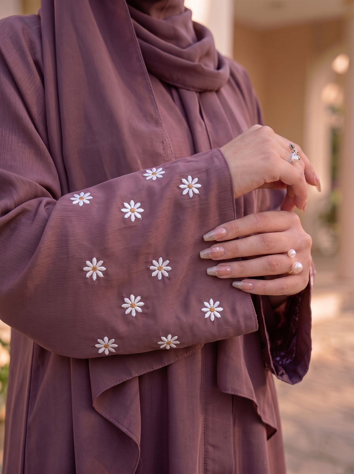 Mini Bloom Abaya - Rosy Finch