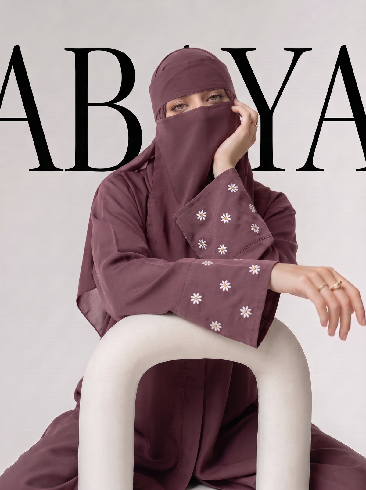 Mini Bloom Abaya - Rosy Finch