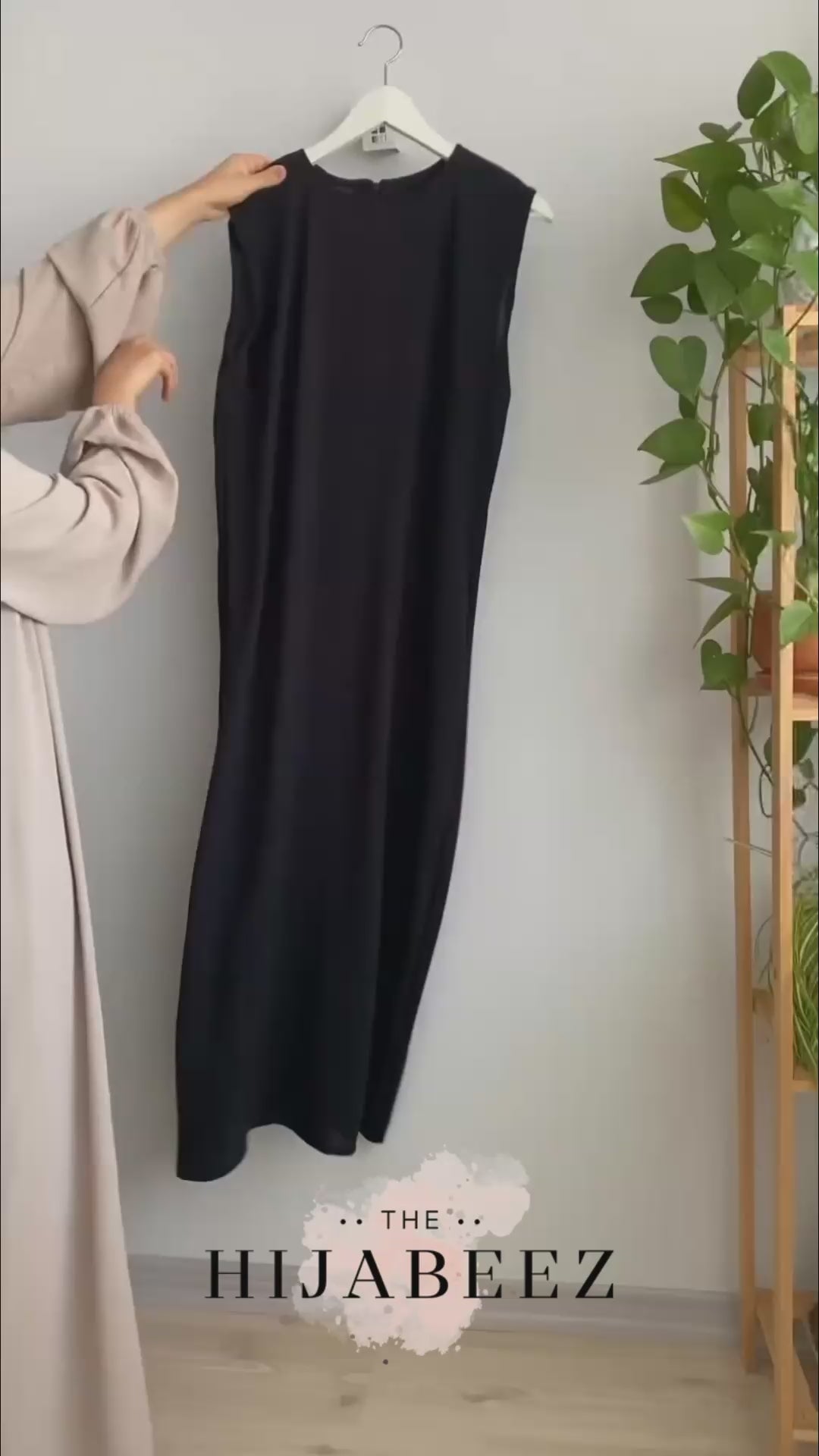 (4 piece)Inner Gown Abaya with scarf and belt -Grey